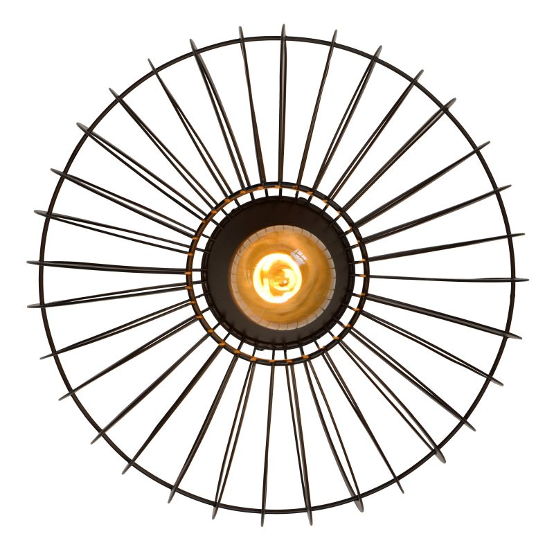 Lucide REDA - Zapustené stropné svietidlo - Ø 32 cm - 1xE27 - Čierne